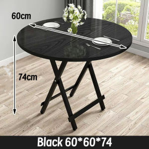 Foldable Round Table Nordic Solid Wooden Heavy Duty Dining Table Balcony Easy Storage Home Desk