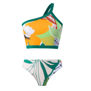 2023 R New European and American Swimsuit Womens Conservative Cover Belly Thin Skirt Hot Spring Tassel Beach Dress Suit ㏇L0514