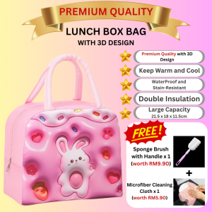 3D Cartoon Animal Reusable Insulated Lunch Box Thermal Storage Bag Doorgift beg bekas makanan bekal