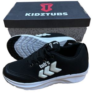 Sepatu Sekolah Anak Perempuan Warna Hitam Ping Tali Perekat Usia 6-10 Tahun PAUD TK SD SMP-KIDZTUBS1609