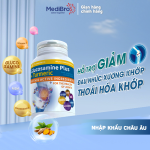 Glucosamine plus + Tumeric giảm đau nhức xương khớp - Hộp 60 viên nhập khẩu Châu Âu | InnoPharm