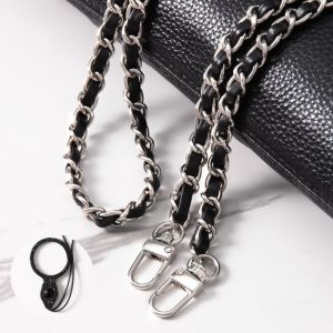 SEJUE4373 Metal Leather Crossbody Phone Strap Alloy PU Leather Phone Hanging Rope Mobile Phone Pendant 120cm(47.24in) Cellphone Lanyard for Phone Hanging