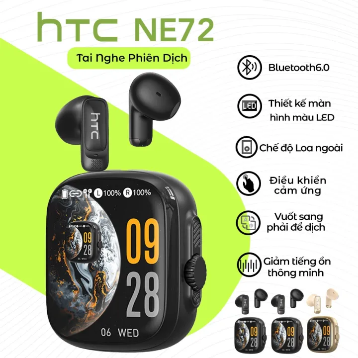 HTC NE72 AI Tai nghe dịch Bluetooth 6.0 Loa Tai nghe giảm tiếng ồn Đa Chức Năng Màn hình LED Chất Lượng âm thanh độ trung thực cao Cho IOS/Android/PC | BigBuy360 - bigbuy360.vn HTC NE72 AI Tai nghe dịch Bluetooth 6.0 Loa Tai nghe giảm tiếng ồn Đa Chức Năng Màn hình LED Chất Lượng âm thanh độ trung thực cao Cho IOS/Android/PC | BigBuy360 - bigbuy360.vn