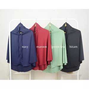 Jilbab Bergo maryam jersey Kerudung instan Hijab dewasa Tali belakang