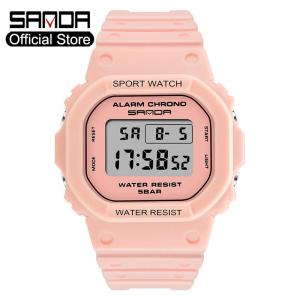SANDA Original New Listing Sports Fashion LED Waterproof Digital Luxury Electronic Watch Multi-function Women Watch