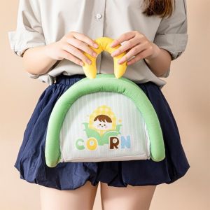 MNTT Large Capacity Thermal Insulation Bag Anti-splash Water Aluminum Film Handheld Insulated Bag Color Cartoon Pattern Lunch Handbag Women