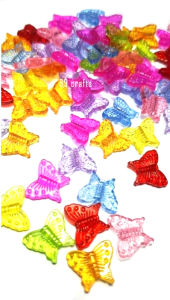 100 pcs Cute transparent butterfly beads size 10 x 12 mm for jewelry crafts beading accessories