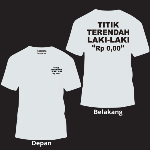 T-Shirt titik terendah laki-laki kain katun combet kaos kata kata kaos viral kaos pria distro kaos terbaru