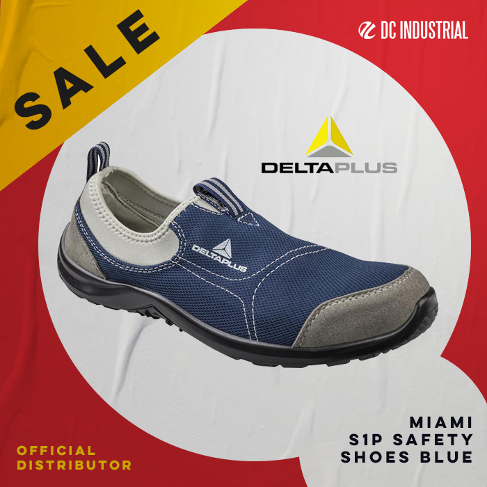 Delta Plus MIAMI S1P SRC MIAMISP Polyester-Baumwolle Sicherheitsschuhe S1P SRC Schwarz, Größe 38