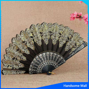 H.S. พัดลมคลาสสิก พัดจีนพัดสไตล์วินเทจ สง่างามและคลาสสิก พัดลม พัดพับ 1ชิ้น  Folding fan