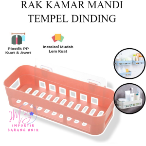 IMB.D204 RAK TEMPEL DINDING KAMAR MANDI TANPA PAKU