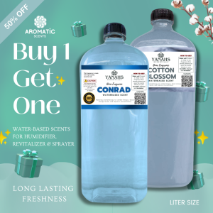 Buy 1 Get 1 Classic Water Based Scents Essential Oil Fragrance for Humidifier Air Freshener & Linen Spray - Liter Size