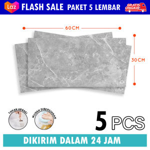 PAKET 5 LEMBAR-Wallpaper Dinding Vinyl Marble 30 x 60cm Stiker Dinding Marmer Granit