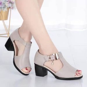 Free Shipping Casual Sandals For Women 2026 Summer New Collection Roman-Style Open-Toe Sandals With A Chunky Heel Suitable For Everyday Wear
