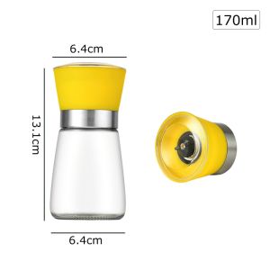 Lọ xay hạt tiêu cầm tay lọ/cối xay tiêu lưỡi sắc bén dộ dày bột mài có thể điều chỉnh-NIEVE