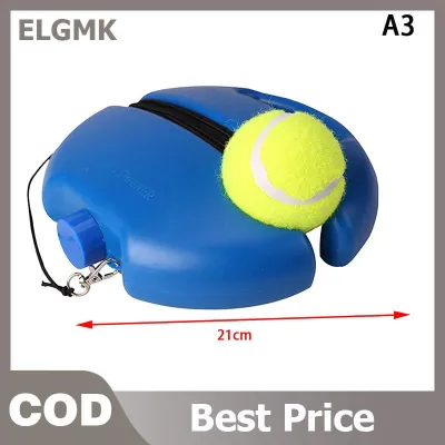 ELGMK Heavy Duty Tennis Training Aids Base With Elastic Rope Ball Practice Self-Duty Rebound Tennis Trainer Partner Sparring Device