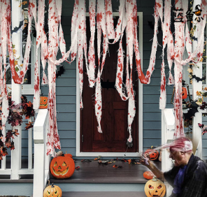 ฮาโลวีน halloween accessories แผลปลอมฮาโลวีน NAM สีเลือดออก ตกแต่งฮาโลวีน สยองขวัญแบบน่ากลัว สำหรับบ้านงานเลี้ยง เหมือนจริงเหมือนจริง ผ้าโปร่งเลือด อุปกรณ์ประกอบฉากฮาโลวีน อุปกรณ์บ้านผีสิง ผ้าพันเลือด - Lazada