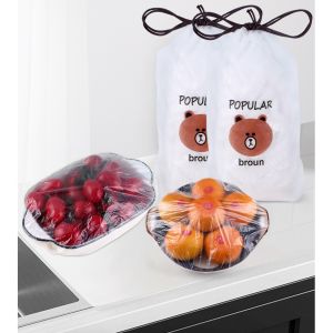 [FREESHIP🎁] MÀNG BỌC Thực Phẩm Set 100 Túi Đa Năng Tiện Dụng Co Giãn Thông Minh Tặng Kèm Túi Gấu Dễ Thương