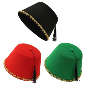 Thanh Lịch Trim Fez Hat Thổ Nhĩ Kỳ Mũ Cho nam giới trưởng thành Thoáng Khí Vòng Fez Mũ Dân Tộc Ottoman Tarboosh Hat Cho sử dụng hàng ngày