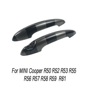 Black Checker Car Door Handle Covers For BMW MINI Cooper S R50 R52 R53 R55 R56 R57 R58 R59 R60 R61 Car Styling Accessories