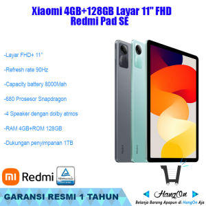Xiaomi Redmi Pad SE 4/128GB Snapdragon 680 Layar 11" FHD+ 8000mAh ORI Garansi Resmi