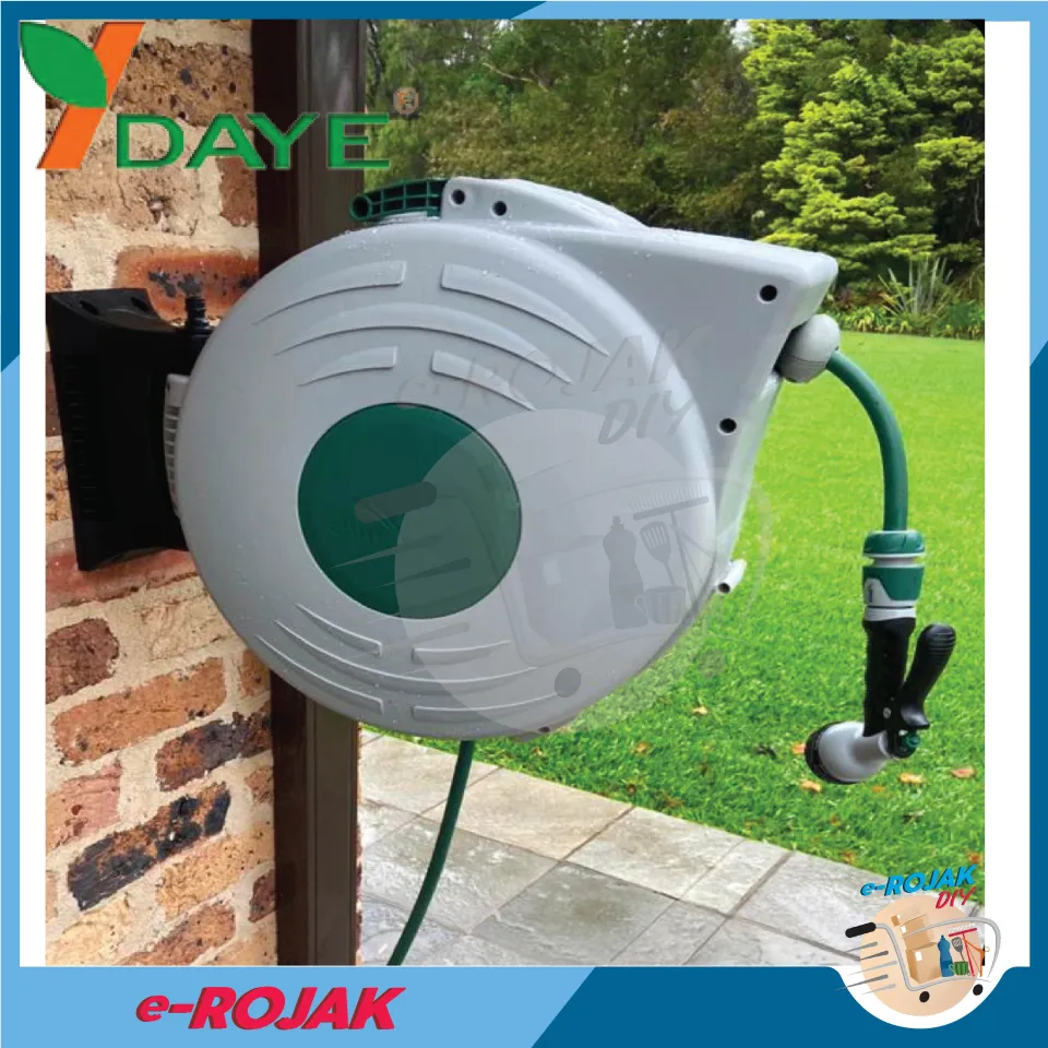 DAYE Auto Rewind Roll-up Retractable Garden Wall-mounted Water Hose Reel  DY606X
