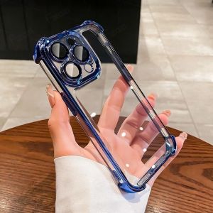 Luxury Shockproof Soft TPU Phone Case For Vivo V23 V25 V27 V29 V30 V40 V50 V60 Lite IDN Pro V70 FE 4G 5G Plating Mobile Phone Protective Cover Casing
