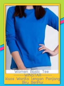 Kaos Polos BENHUR Panjang Wanita Bahan 100% soft katun - Kaos Polos Lengan Panjang - Kaos Hijab Polos - Kaos Polos Wanita - Kaos Polos Panjang biru Tua - kaos cewek oversize semi katun combed - kaos oversize