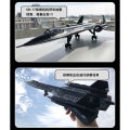 SR-71 Blackbird trinh sát máy bay không gian trẻ em nhỏ bé Đồ chơi lắp ráp giáo dục đồ chơi Khối lắp ghép. 