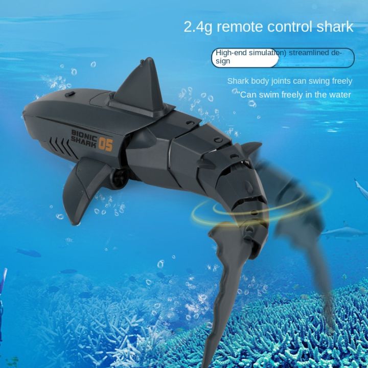 ﺴRc Shark Smart Remote Control Bionic Fish 30m Control Snake Waterproof ...
