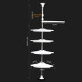 4-Layer Bathroom Corner Shelves Rack Bathtub Shower Caddy Holder Shelf Accessory Organizer (White) Keimav. 
