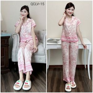Đồ bộ mặc nhà nữ (Bunnysky) quần áo nữ pyjama bộ pizama thiết kế lụa vân co giãn nhẹ