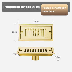 Smart floor drain Sharingan SUS 304 Panjang 20/30/40/60cm Tile insert Stainless sharingan pembuangan air/floor drain Katup Otomatis Antikecoa anti bau