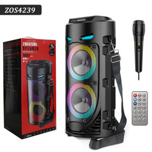 【รับประกัน 1 ปี】ของแท้ใหม่ ลำโพงบลูทูธพกพา กันน้ำ ลำโพงไร้สาย พร้อม RGB คาราโอเกะลำโพง ไมโครโฟนภายนอก รองรับการเชื่อมต่อ USB/SD/3.5 มม ลำโพงสมาร์ทโฟน เสียงเบสหนักระบบสเตอริโอ ลำโพงเสียงดังพิเศษ