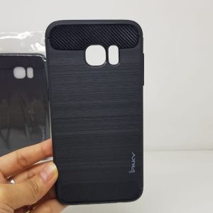 SAMSUNG S7 SAMSUNG S7 EDGE Case ipaky karbon softcase black carbon soft silikon karet casing cover hitam