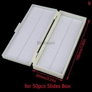 [COD] Biubiuni พลาสติก Microscope SLIDE BOX 25/50/100pcs กล่องเก็บของชีวภาพ
