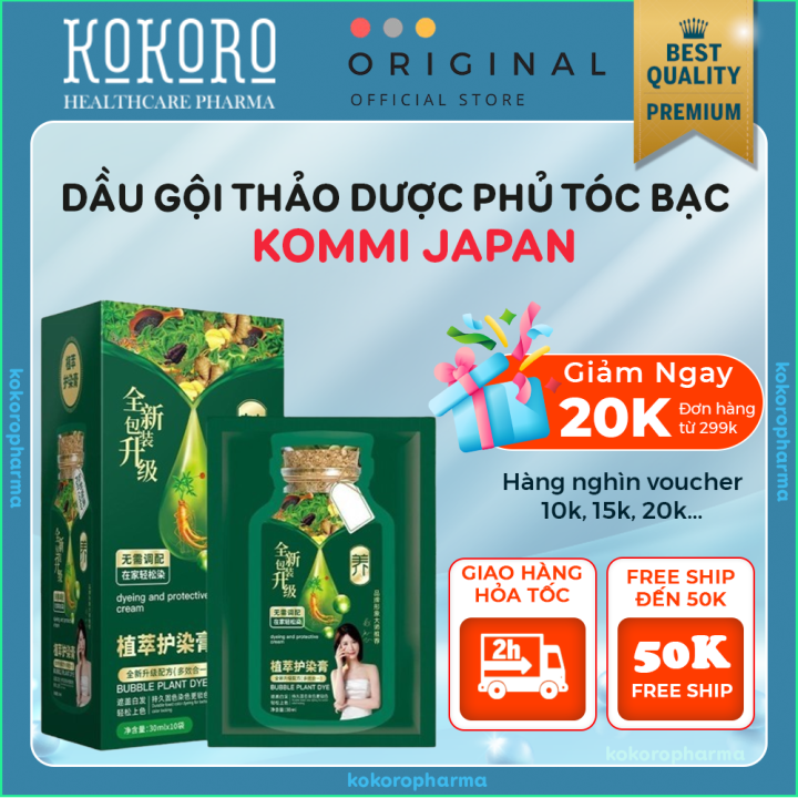 Dầu Gội Phủ Tóc Bạc KOMMI JAPAN Phủ Bạc - Dầu Gội KOMMI JAPAN Nhuộm Tóc ...
