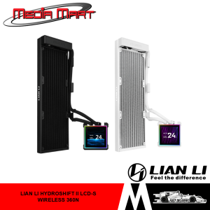 LIAN LI HYDROSHIFT II LCD-S WIRELESS 360TL/360CL/360N AIO CPU COOLER (BLACK/WHITE)