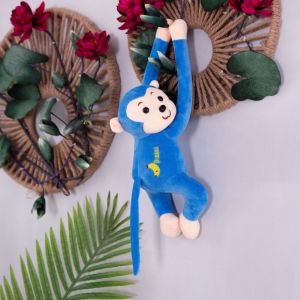 SIRENXI Khỉ động vật Búp bê khỉ có vũ trang dài Vũ trang dài Vải nhung lông Đồ chơi nhồi bông treo hình khỉ Đồ chơi vải lông mềm Mềm Búp bê khỉ đuôi dài Gối hình khỉ