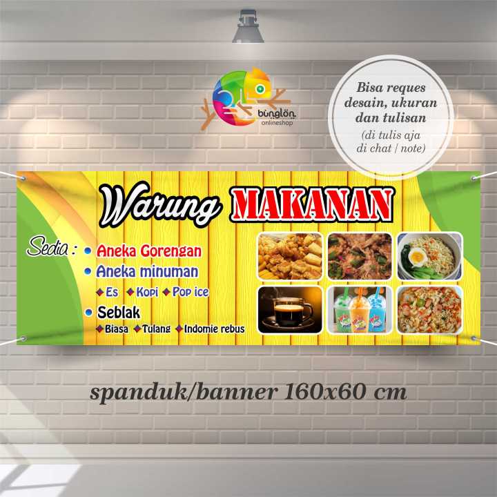 Spanduk, Banner Warung Makanan Custom Desain 