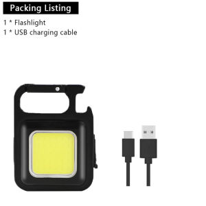 SANX Mini LED Flashlight Work Light Portable Pocket Flashlight Keychains USB Rechargeable For Outdoor Camping Small Light Corkscrew
