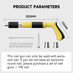 【Free 120 Nails GIFT】MAKITA Nail Gun Power Tool Tacker Nail Punch Gun Manual Steel Rivet Gun Set Concrete Rivet Tool For Wood Wall