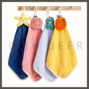 OHHDEER  1Pc Cute Hand Towels for Kitchen Bathroom Cute Microfiber Towels Super Absorbent Hand Towels