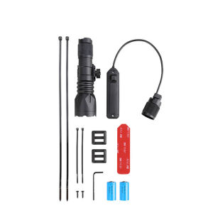 SMR125 New 1000lm Zoom Flashlight with Remote Pressure Switch LED Light for 20-21mm Picatinny Rail