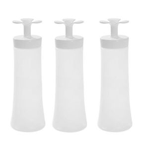 Dimoey ขวดตัวบีบน้ำซอสในครัวขวดมีฝาเครื่องเทศแบบใสขนาด210/350มล. ใส่เครื่องเทศแบบพกพา