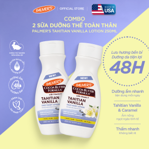 [Mới] Combo 2 Sữa Dưỡng Thể Toàn Thân Palmers Tahitian Vanilla Lotion 250ml/ 400ml