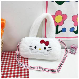Tas Selempang Anak Bulu Premium Mini Karakter Sanrio + Tali Panjang #TA2413 / Handle Bag Anak Sekolah TK SD / Tas Bahu Anak Perempuan / Tas Crossbody Kualitas Import