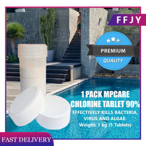 Chlorine Klorin Tablet 90% -MPcare TCCA 90 Tablets 5pcs (1KG/Tube) for swimming pool