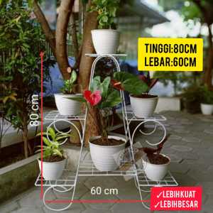 STANDING POT BUNGA PIRAMID | RAK BUNGA SUSUN MURAH | RAK BUNGA BESI