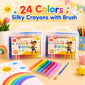 BBTAM Silky Crayons Twistable Washable Non-toxic  Rotary Colors